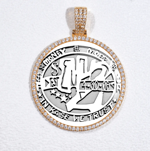 MEDIUM 3D CIRCLE CUSTOM PICTURE PENDANT