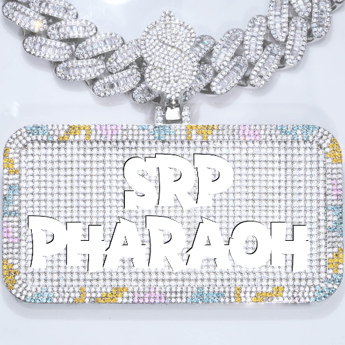 CUSTOM LETTER NECKLACE 3D COLORFUL SQUARE