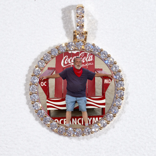 3D CIRCLE CUSTOM PICTURE PENDANT SMALL SIZE
