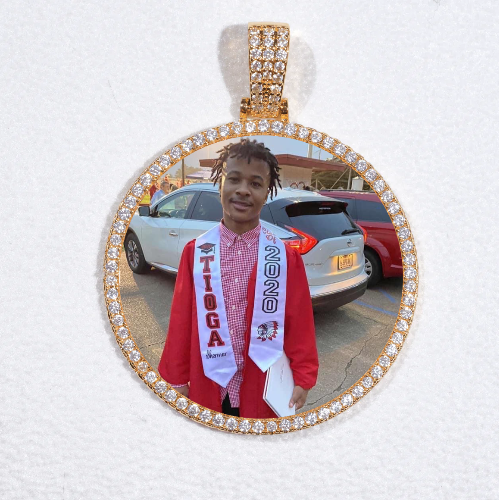 MEDIUM 3D CIRCLE CUSTOM PICTURE PENDANT