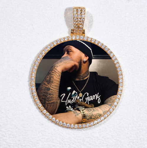 MEDIUM 3D CIRCLE CUSTOM PICTURE PENDANT