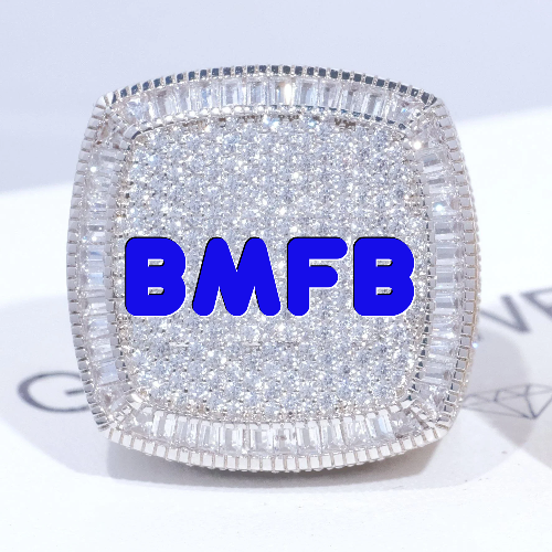 CUSTOM LETTER 3D ICED RING