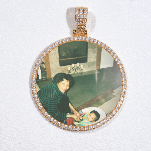 MEDIUM 3D CIRCLE CUSTOM PICTURE PENDANT