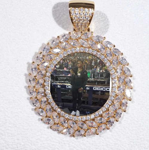 Large 3D Wheat Ear Custom Picture Pendant