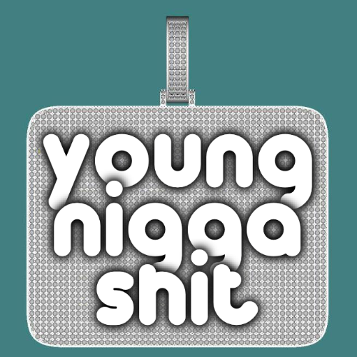 CUSTOM LETTER NECKLACE 3D BIG SQUARE