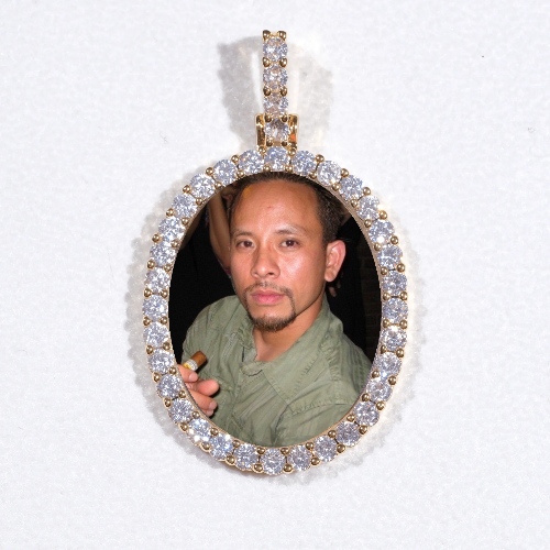 3D Oval Custom Picture Pendant