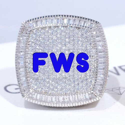 CUSTOM LETTER 3D ICED RING