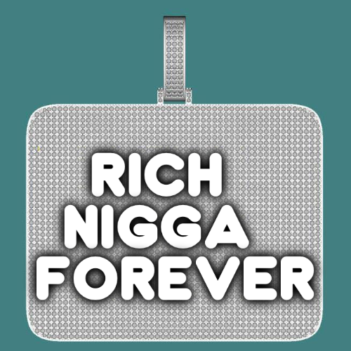 CUSTOM LETTER NECKLACE 3D BIG SQUARE