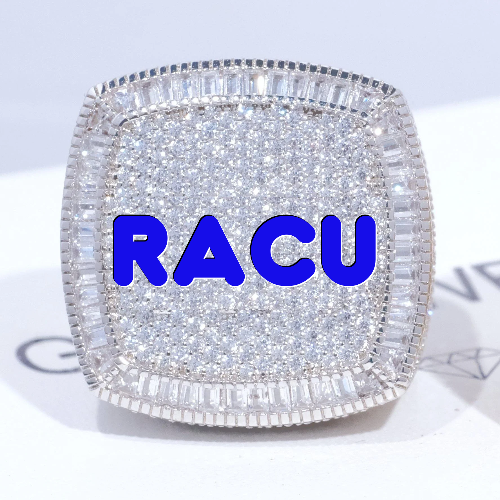 CUSTOM LETTER 3D ICED RING