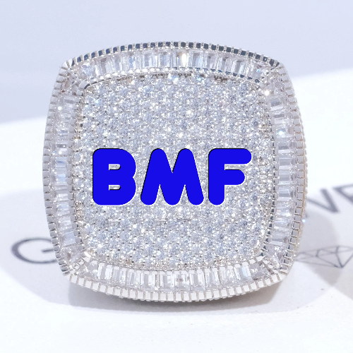 CUSTOM LETTER 3D ICED RING