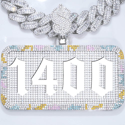 CUSTOM LETTER NECKLACE 3D COLORFUL SQUARE