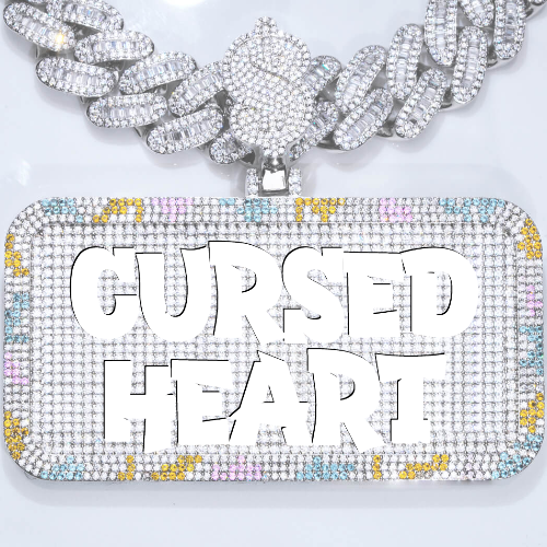 CUSTOM LETTER NECKLACE 3D COLORFUL SQUARE