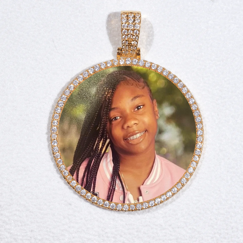 MEDIUM 3D CIRCLE CUSTOM PICTURE PENDANT