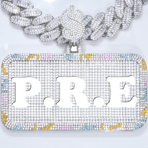 CUSTOM LETTER NECKLACE 3D COLORFUL SQUARE