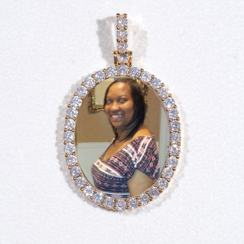 3D Oval Custom Picture Pendant