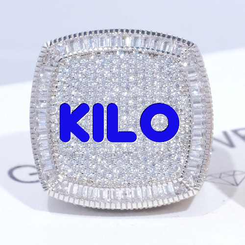 CUSTOM LETTER 3D ICED RING