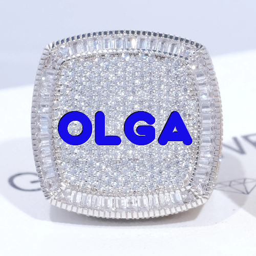 CUSTOM LETTER 3D ICED RING