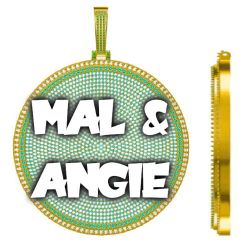 CUSTOM LETTER NECKLACE 3D BIG DISC