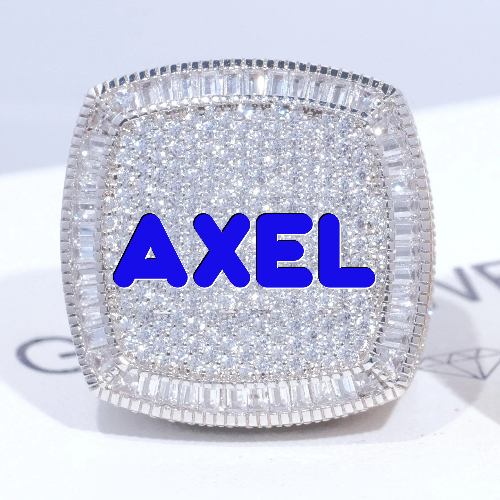 CUSTOM LETTER 3D ICED RING