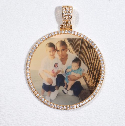 MEDIUM 3D CIRCLE CUSTOM PICTURE PENDANT