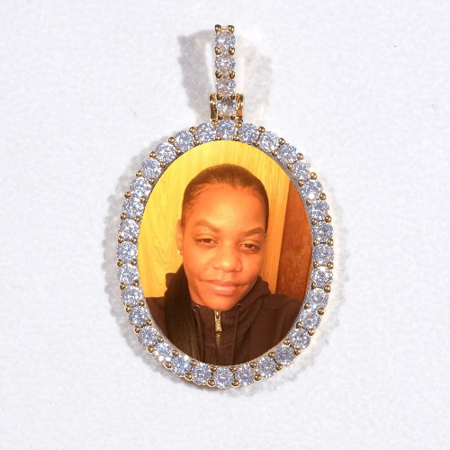 3D Oval Custom Picture Pendant