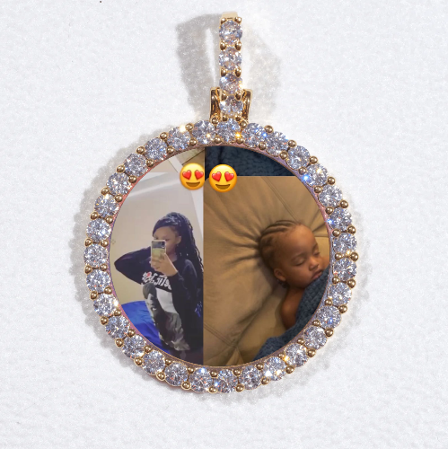 3D CIRCLE CUSTOM PICTURE PENDANT SMALL SIZE