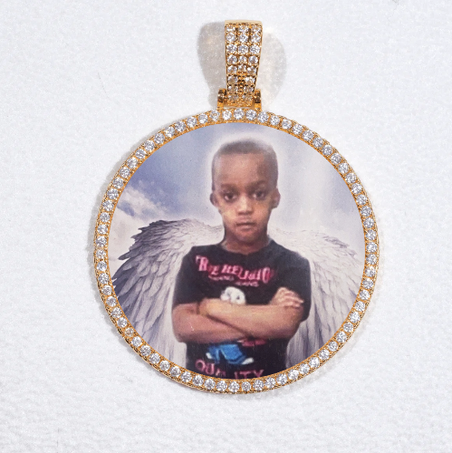 MEDIUM 3D CIRCLE CUSTOM PICTURE PENDANT