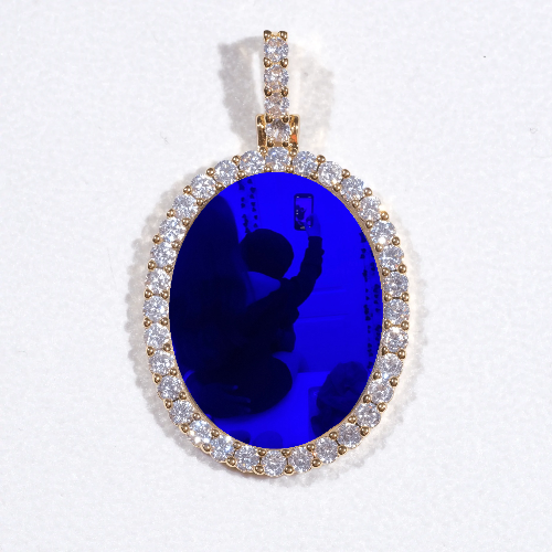 3D Oval Custom Picture Pendant
