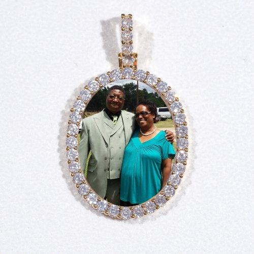 3D Oval Custom Picture Pendant