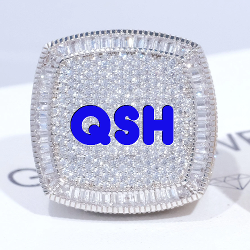 CUSTOM LETTER 3D ICED RING
