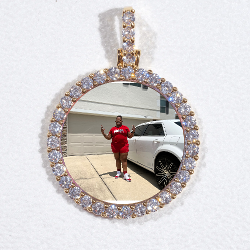 3D CIRCLE CUSTOM PICTURE PENDANT SMALL SIZE
