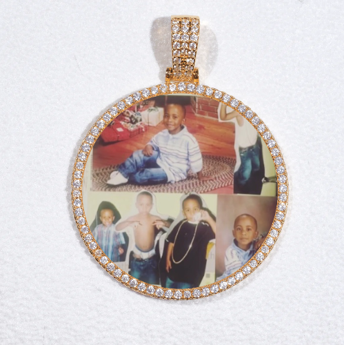 MEDIUM 3D CIRCLE CUSTOM PICTURE PENDANT