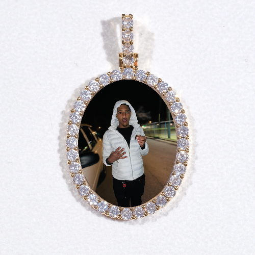 3D Oval Custom Picture Pendant