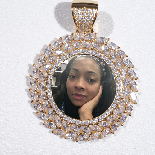 Large 3D Wheat Ear Custom Picture Pendant