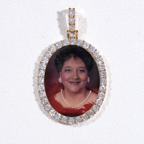 3D Oval Custom Picture Pendant