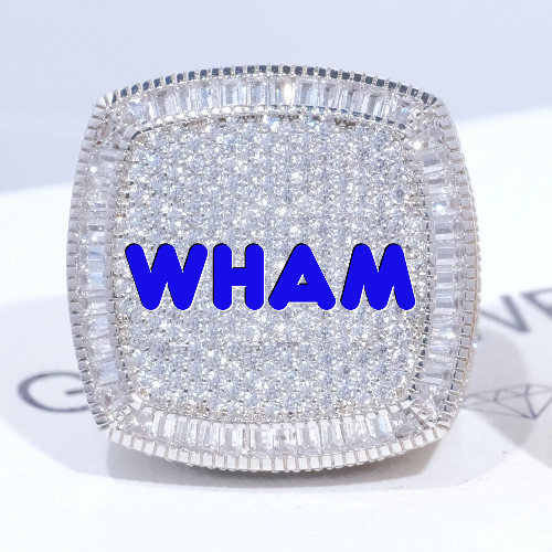 CUSTOM LETTER 3D ICED RING
