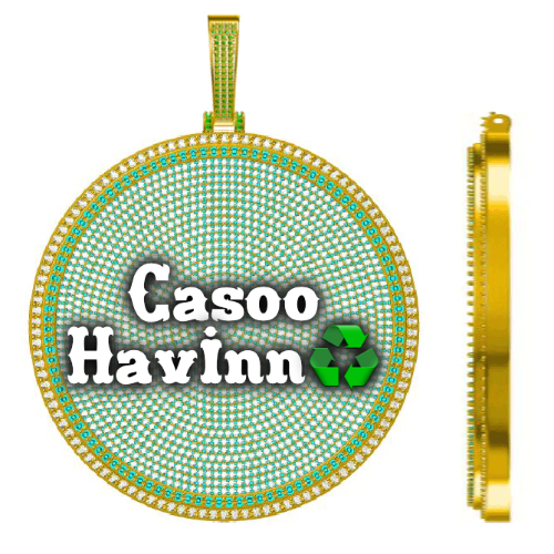 CUSTOM LETTER NECKLACE 3D BIG DISC
