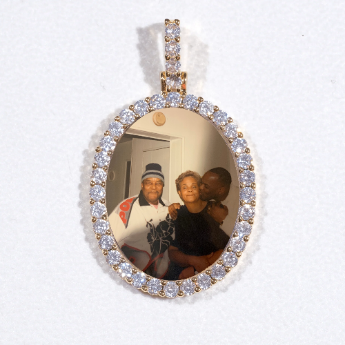 3D Oval Custom Picture Pendant