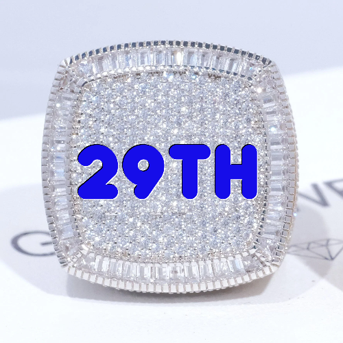 CUSTOM LETTER 3D ICED RING