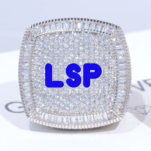 CUSTOM LETTER 3D ICED RING