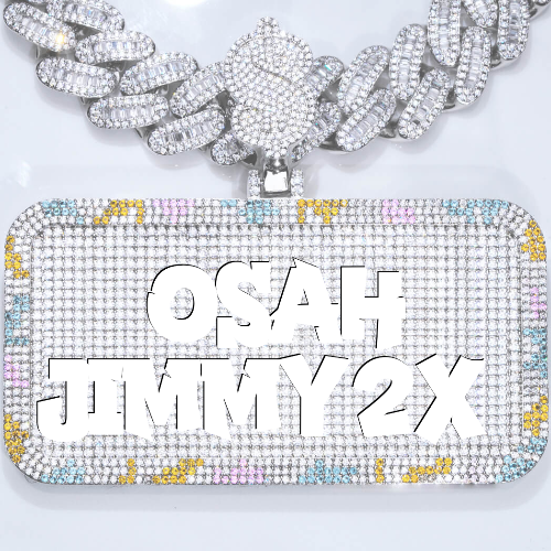 CUSTOM LETTER NECKLACE 3D COLORFUL SQUARE
