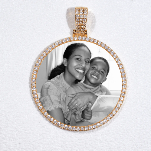 MEDIUM 3D CIRCLE CUSTOM PICTURE PENDANT