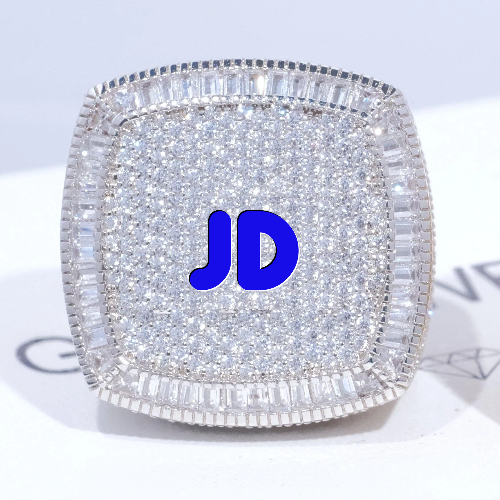CUSTOM LETTER 3D ICED RING