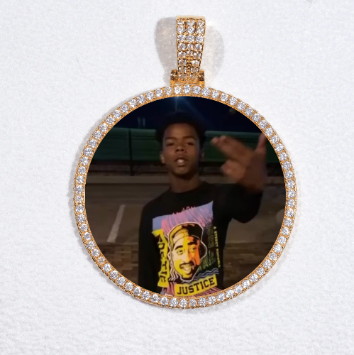 MEDIUM 3D CIRCLE CUSTOM PICTURE PENDANT
