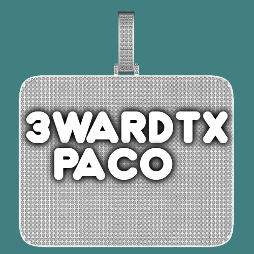 CUSTOM LETTER NECKLACE 3D BIG SQUARE