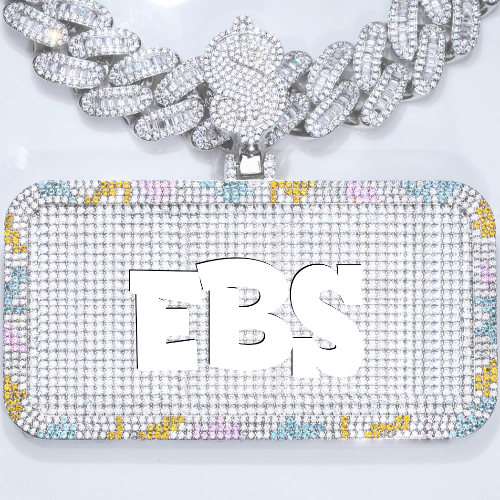 CUSTOM LETTER NECKLACE 3D COLORFUL SQUARE