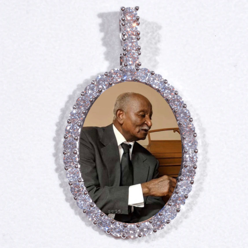 Large 3D Oval Custom Picture Pendant