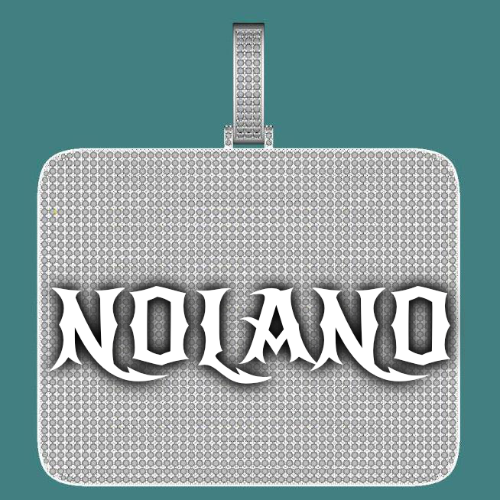 CUSTOM LETTER NECKLACE 3D BIG SQUARE