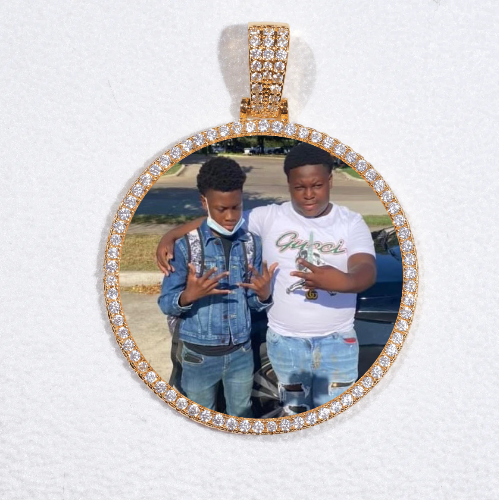 MEDIUM 3D CIRCLE CUSTOM PICTURE PENDANT