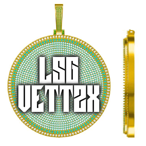 CUSTOM LETTER NECKLACE 3D BIG DISC